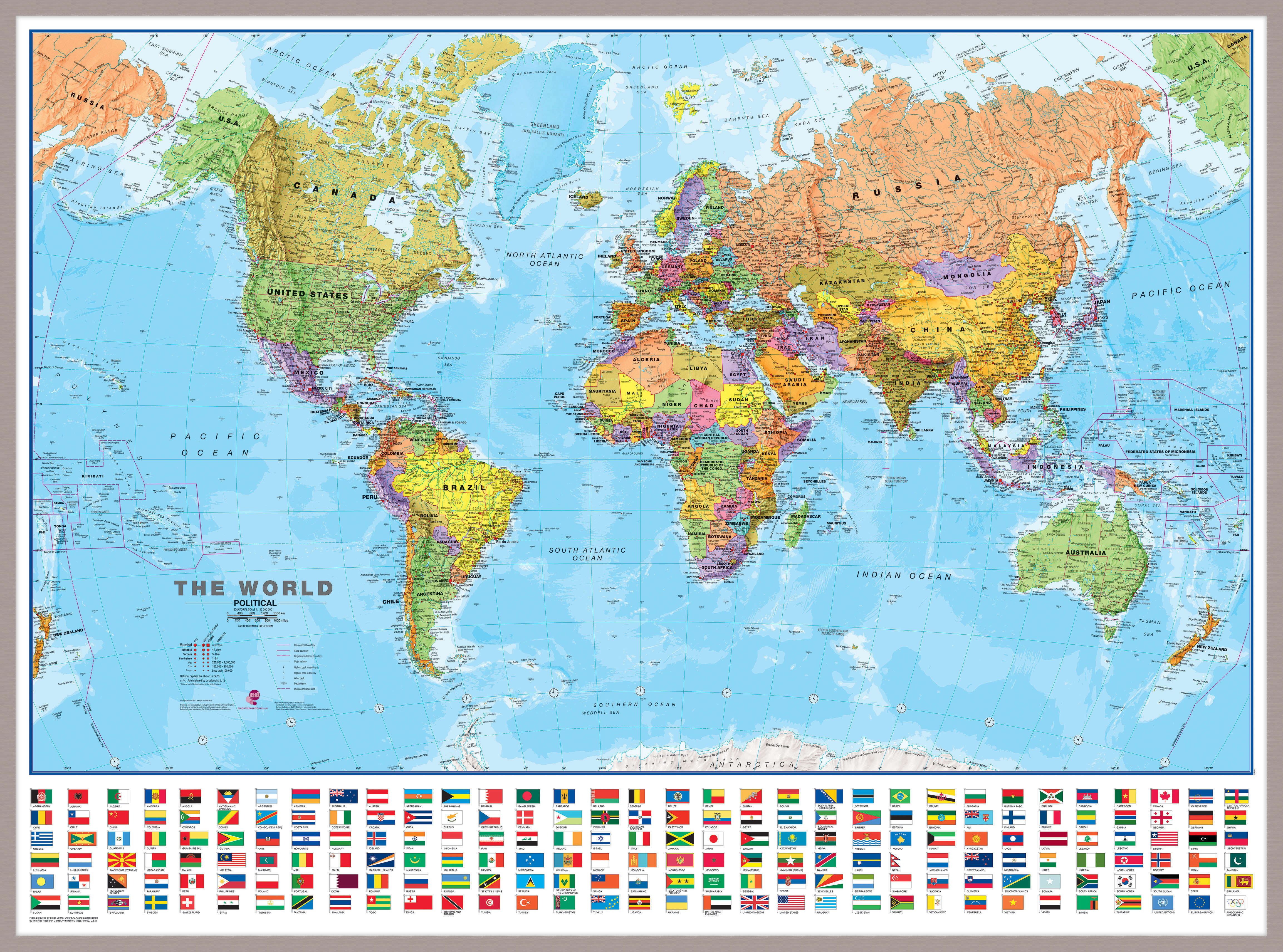 WM00002_L_LBDAL - Political World Map with country flags