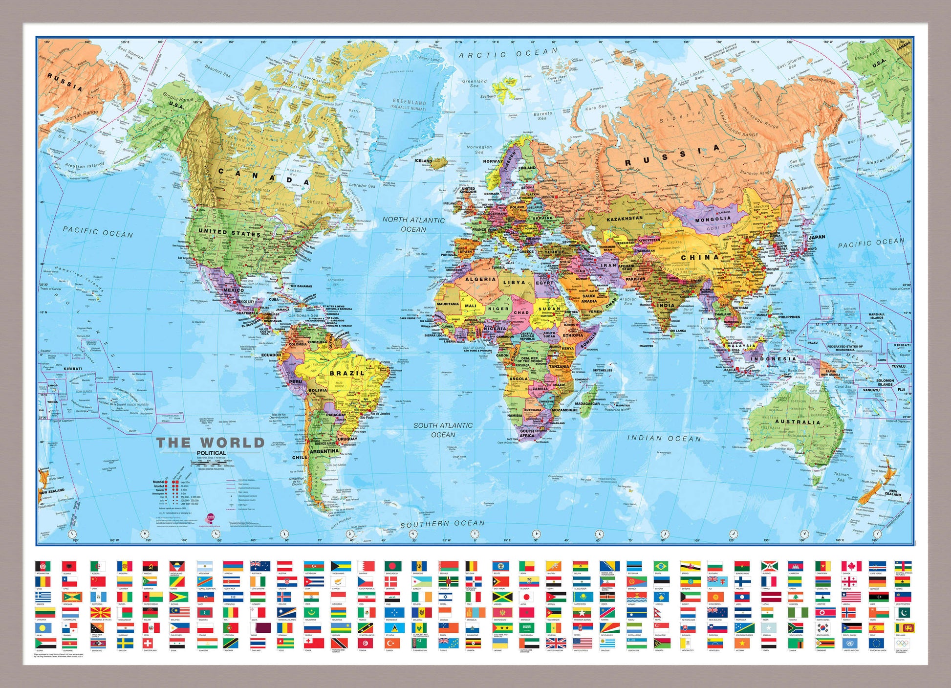 WM00002_M_PINAL - Political World Map with country flags