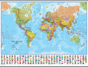 WM00002_L_CANHB - Political World Map with country flags