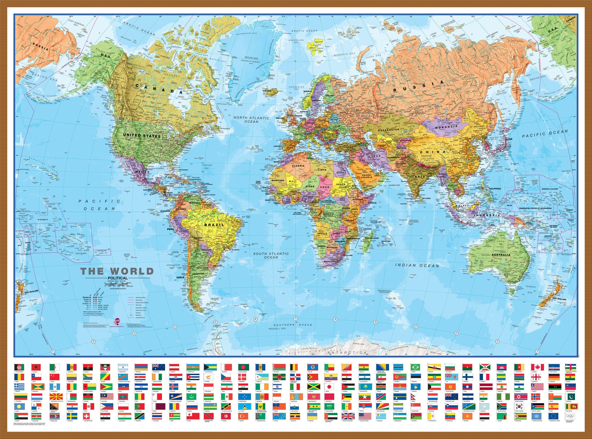 WM00002_L_LBWTE - Political World Map with country flags