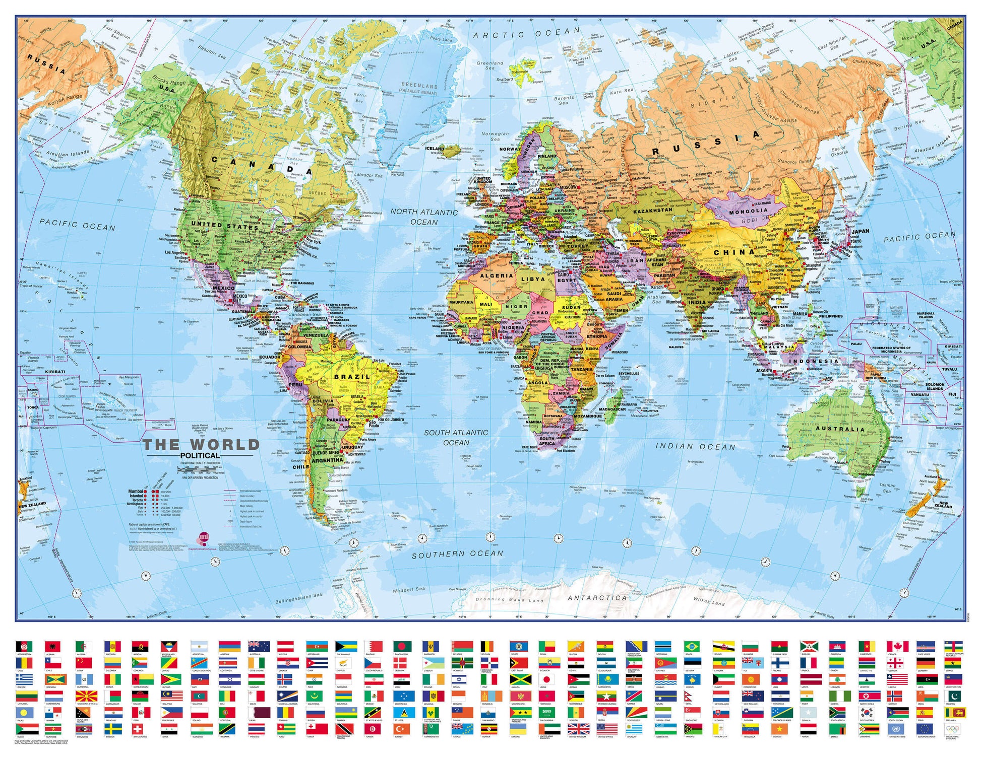 WM00002_S_LAMIN - Political World Map with country flags