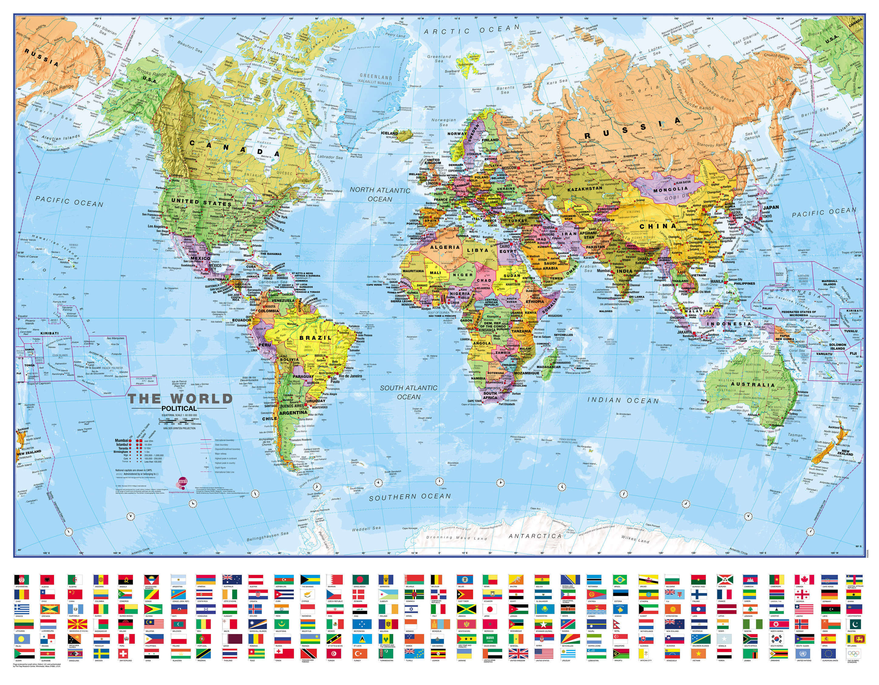 WM00002_S_LAMIN - Political World Map with country flags