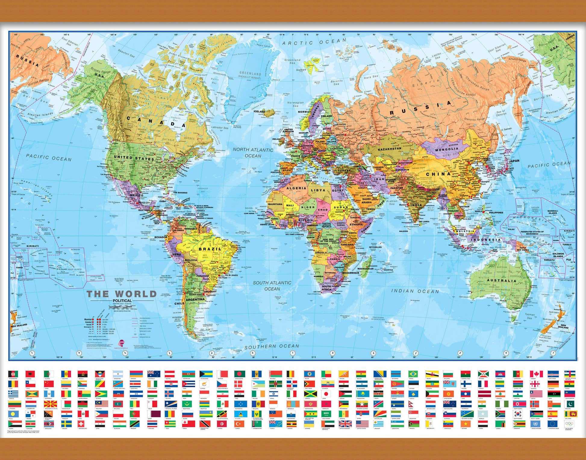 WM00002_M_CWDHB - Political World Map with country flags