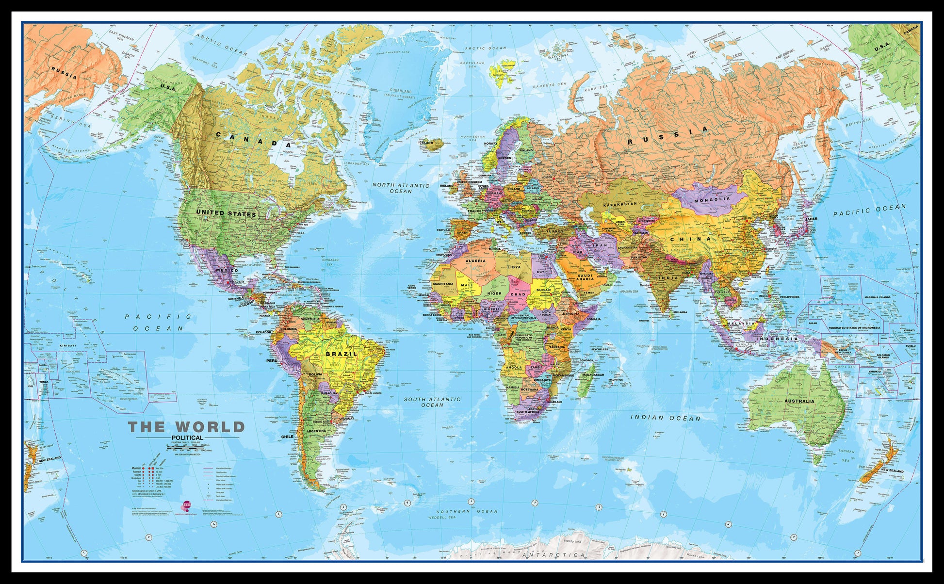 WM00001_H_LBDBL - World Political Map