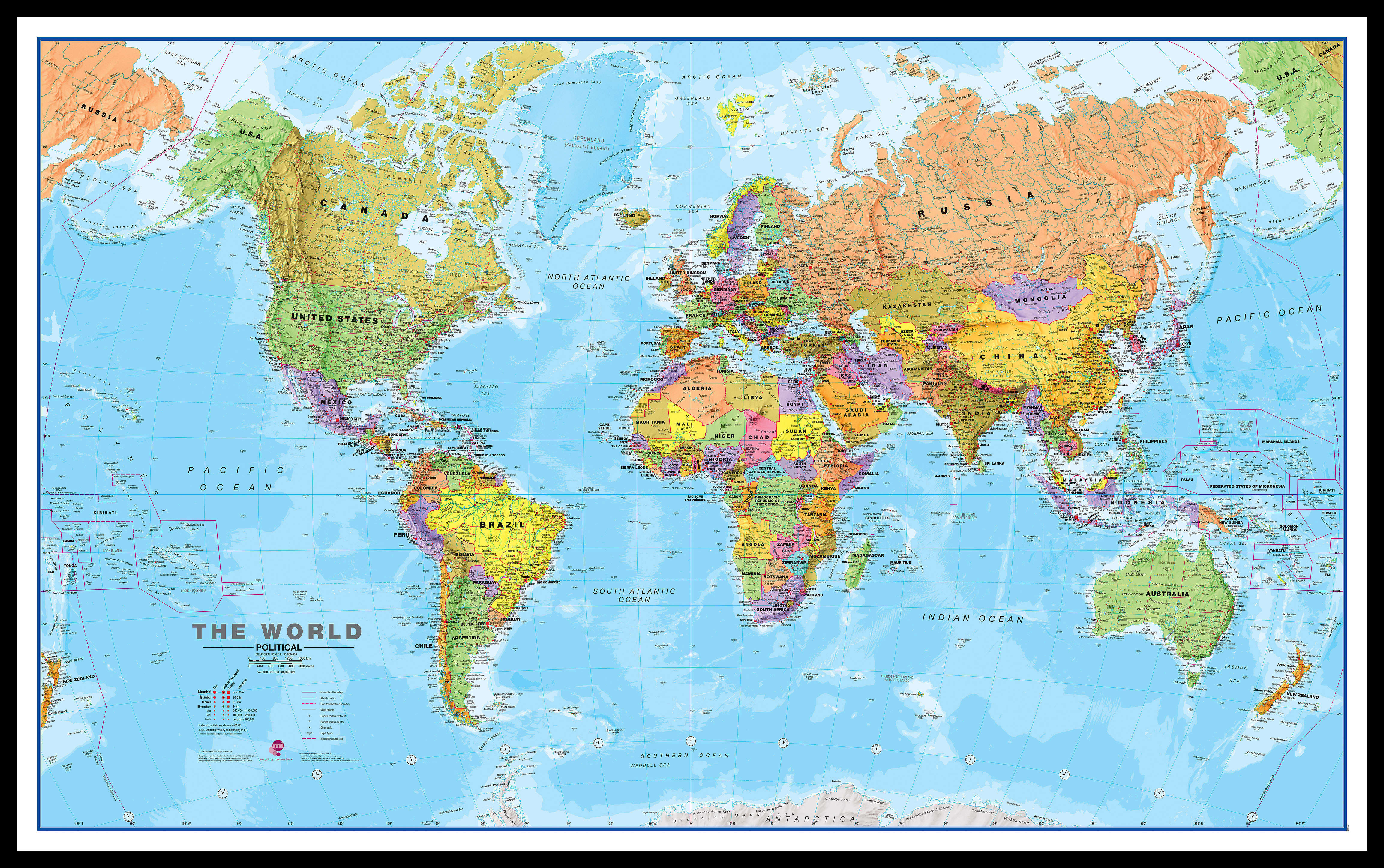 WM00001_L_LBDBL - World Political Map