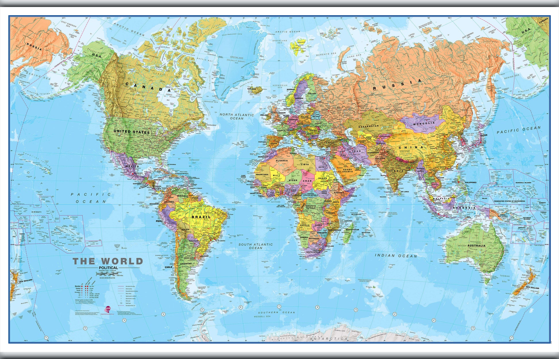 WM00001_L_CANHB - World Political Map