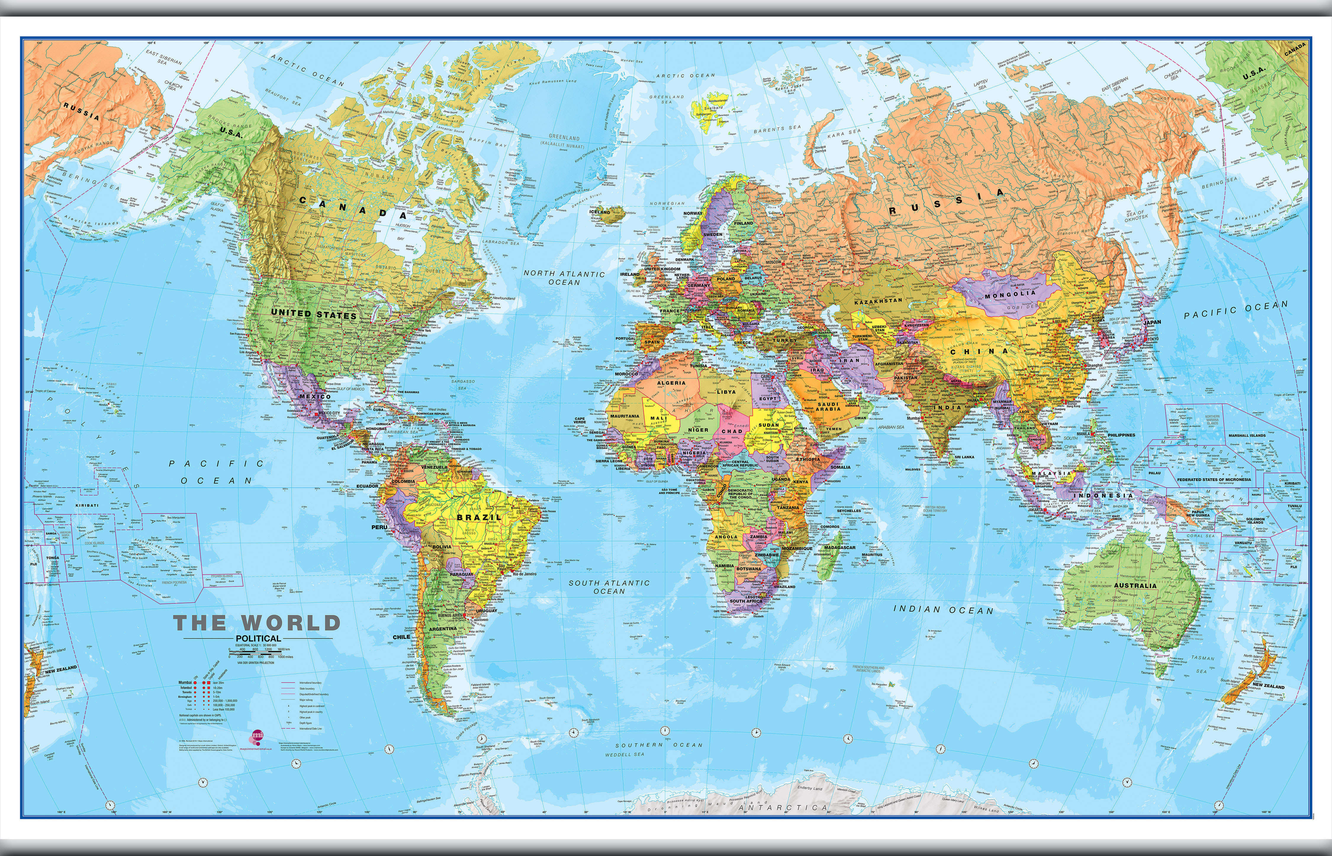 WM00001_L_CANHB - World Political Map